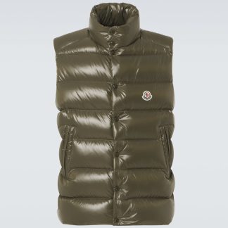 fashion luxury Moncler Tibb down vest in green