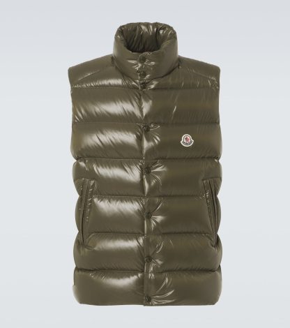 fashion luxury Moncler Tibb down vest in green