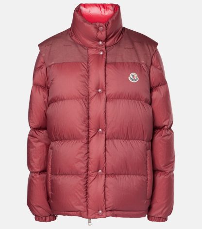 fashion luxury Moncler Verone down jacket in burgundy