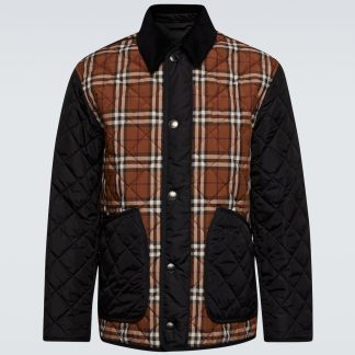 high quality designer Burberry Checked quilted jacket in multicoloured