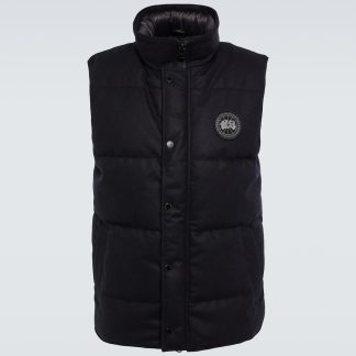 high quality designer Canada Goose Garson wool-blend down vest in blue