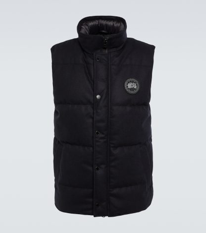 high quality designer Canada Goose Garson wool-blend down vest in blue