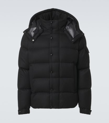 high quality designer Moncler Vezere wool down jacket in black