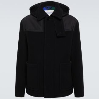 high quality luxury Burberry Wool peacoat in black