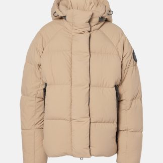 high quality luxury Canada Goose Black Label Junction quilted down parka in beige