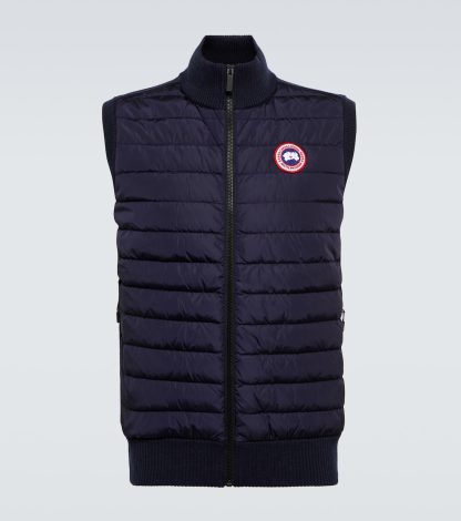 high quality luxury Canada Goose Crofton nylon vest in blue