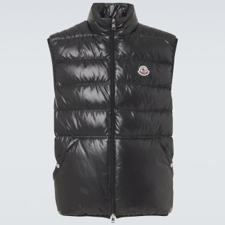 high quality luxury Moncler Aube down vest in black