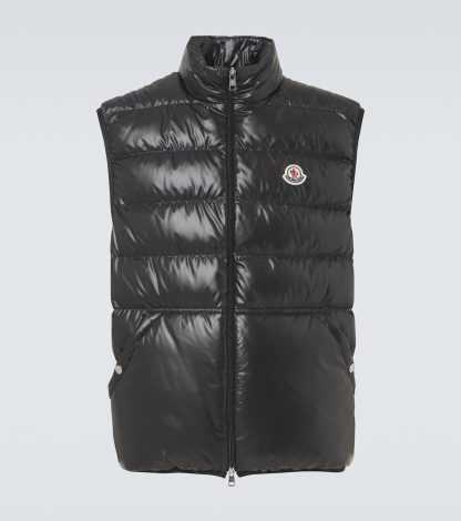 high quality luxury Moncler Aube down vest in black