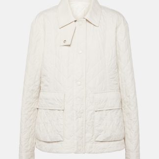 high quality luxury Moncler Galene quilted down jacket in white