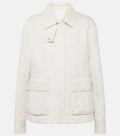 high quality luxury Moncler Galene quilted down jacket in white