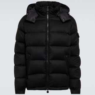 high quality luxury Moncler Montgenevre virgin wool down jacket in black