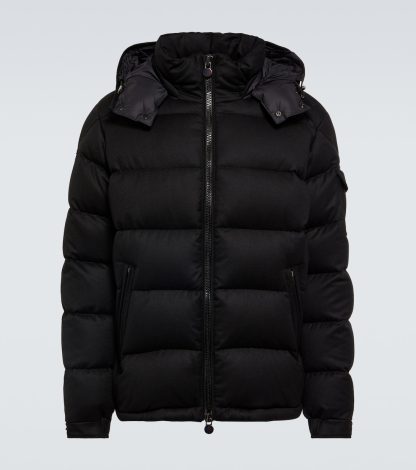 high quality luxury Moncler Montgenevre virgin wool down jacket in black