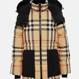 hot sale designer Burberry Archive Check puffer jacket in beige