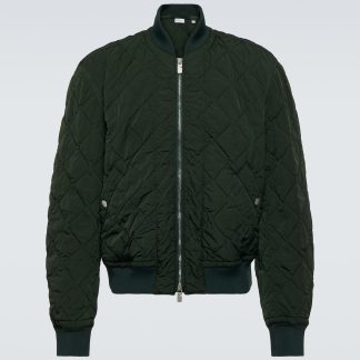 hot sale designer Burberry Quilted bomber jacket in green