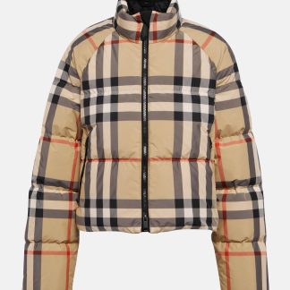 hot sale designer Burberry Vintage Check down jacket in multicoloured