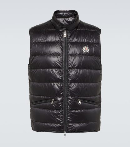 hot sale designer Moncler Gui quilted down vest in black