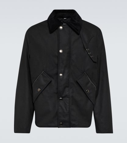 hot sale luxury Burberry Cotton canvas jacket in black