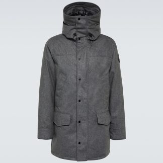 hot sale luxury Canada Goose Langford wool-blend parka in grey