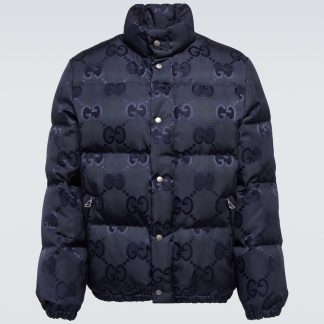 hot sale luxury Gucci Jumbo GG puffer jacket in blue