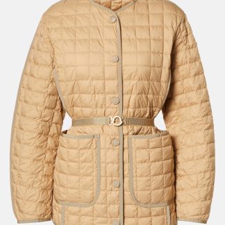 replica designer Moncler Alleuze quilted down jacket in beige