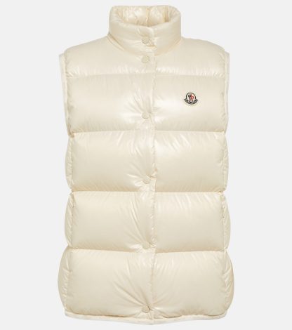 replica designer Moncler Badia down vest in white