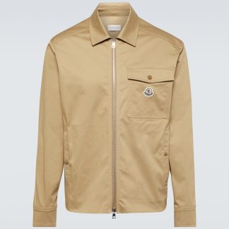 replica designer Moncler Cotton blouson jacket in brown