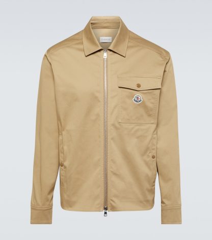 replica designer Moncler Cotton blouson jacket in brown