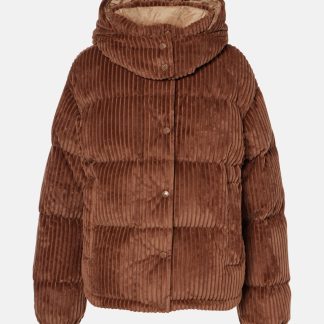 replica designer Moncler Daos corduroy down jacket in brown