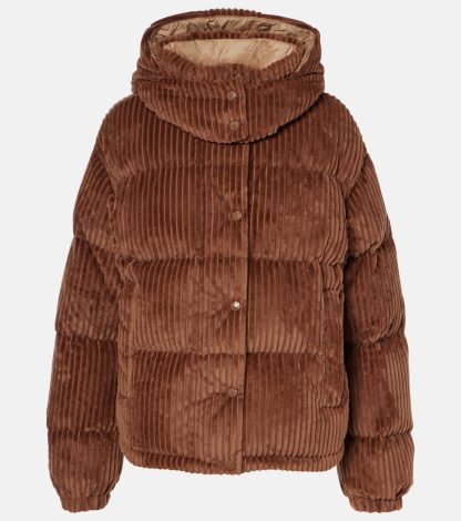 replica designer Moncler Daos corduroy down jacket in brown