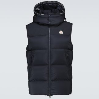 replica designer Moncler Maben down-padded gilet in blue