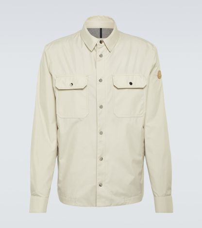 replica designer Moncler Piz overshirt in white