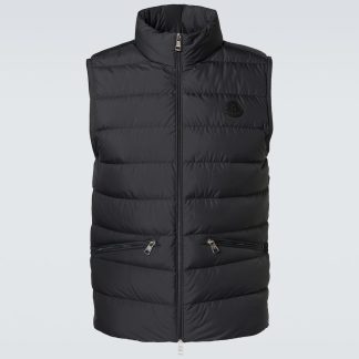 replica designer Moncler Treompan down vest in black