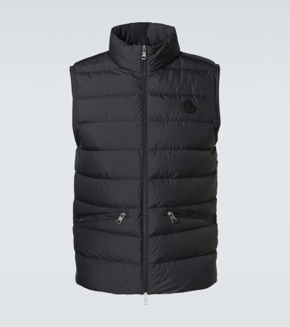 replica designer Moncler Treompan down vest in black