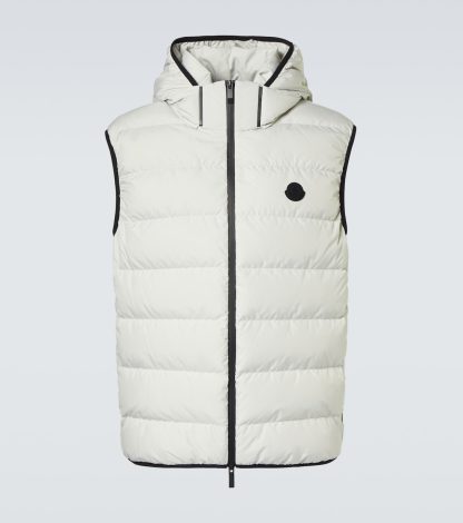 replica designer Moncler Valmasque down vest in grey