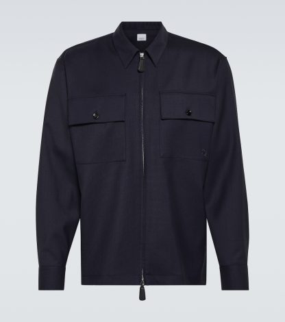 replica luxury Burberry EKD wool jacket in blue