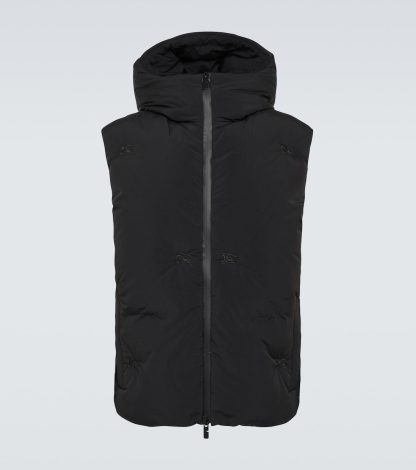 replica luxury Burberry Logo down vest in black