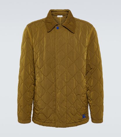 replica luxury Burberry Quilted jacket in green