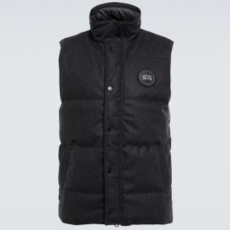 replica luxury Canada Goose Garson wool-blend vest in black