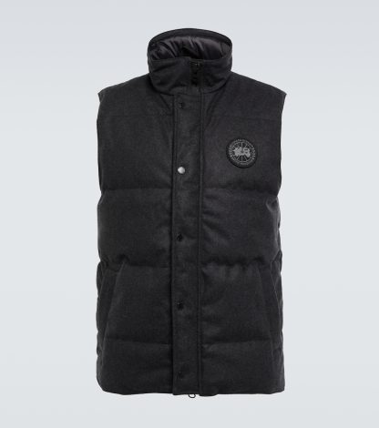 replica luxury Canada Goose Garson wool-blend vest in black