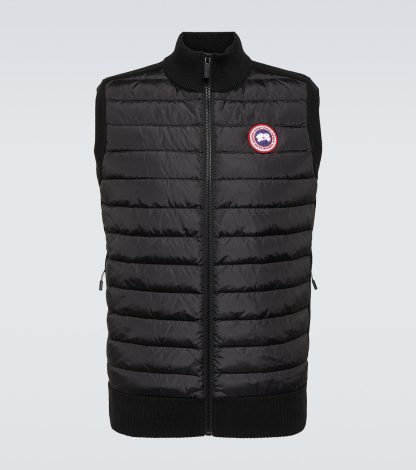 replica luxury Canada Goose HyBridge down-paneled wool vest in black