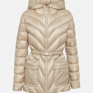 replica luxury Moncler Argenno quilted down jacket in beige