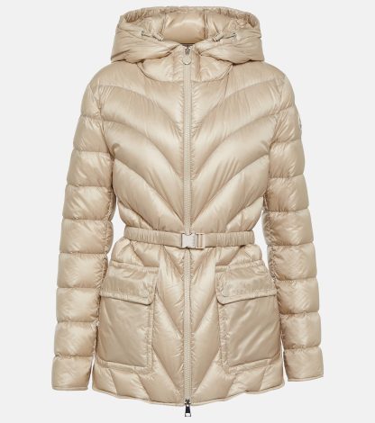 replica luxury Moncler Argenno quilted down jacket in beige