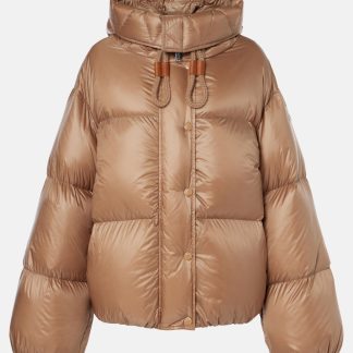 replica luxury Moncler Borey convertible down cape and jacket in beige