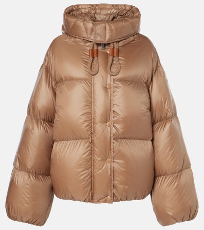 replica luxury Moncler Borey convertible down cape and jacket in beige