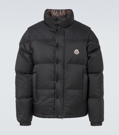 replica luxury Moncler Verone reversible down jacket in black