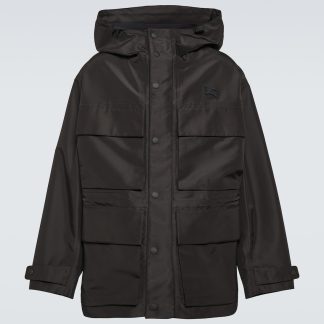 wholesale designer Burberry EKD bonded technical jacket in black