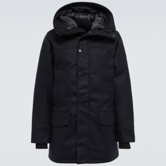 wholesale designer Canada Goose Black Label Langford parka in black