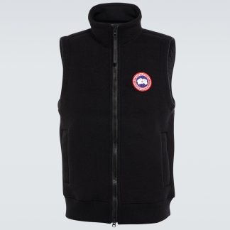 wholesale designer Canada Goose Mersey fleece vest in black