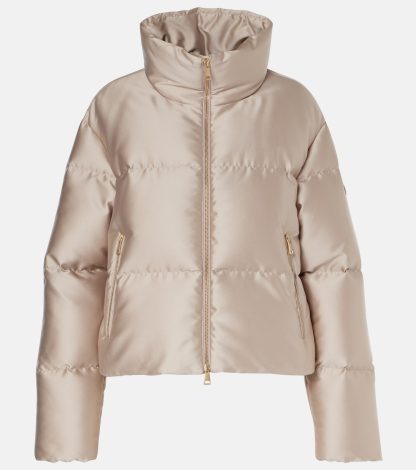 wholesale designer Moncler Bonnelles quilted down jacket in beige