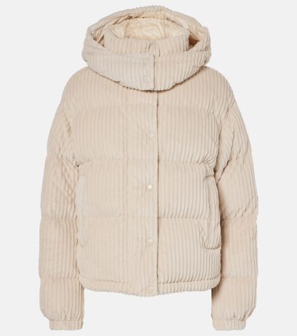 wholesale designer Moncler Daos corduroy down jacket in white